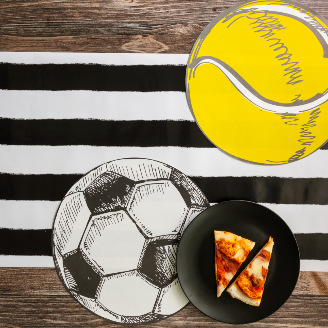 Gatherings by Curated Paperie - Wholesale Disposable Placemat - Sports Fan Soccer Ball Paper Placemats5