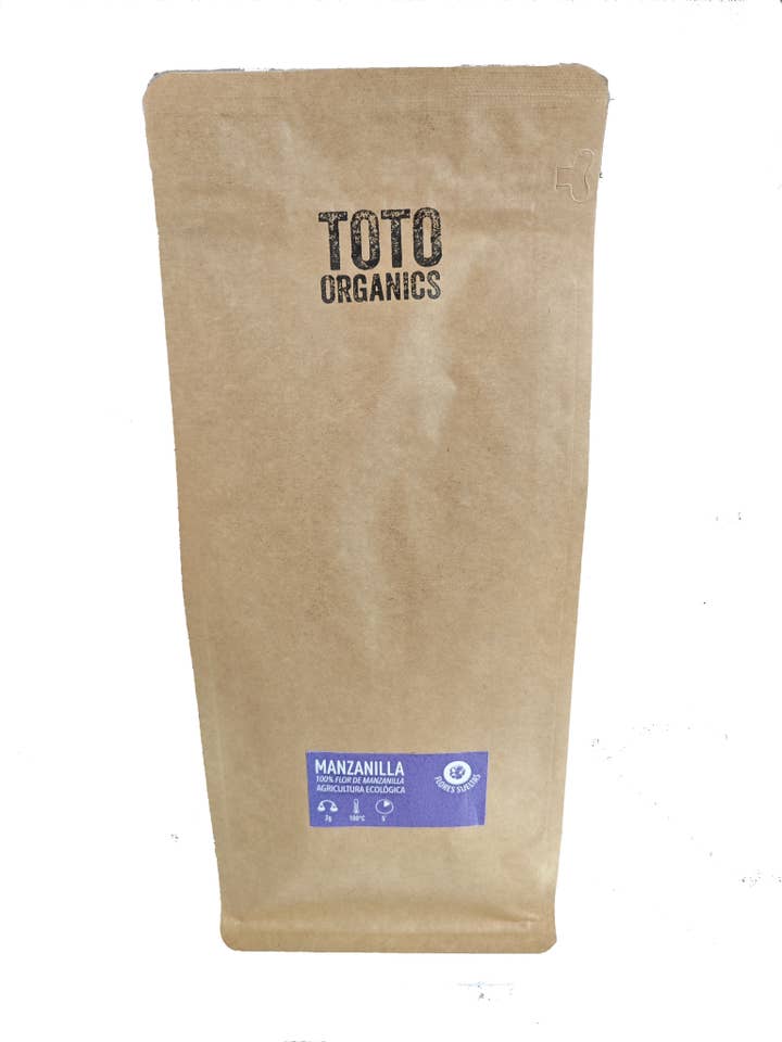 Infusão Camomila 100g (50 pirâmides x 2g) por atacado de TOTO Organics