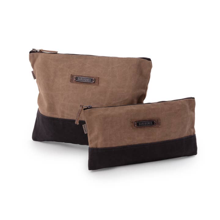 Barebones - Wholesale Pouch - Women's - Neelum Zipper Pouch Bag -Waxed Canvas Bag