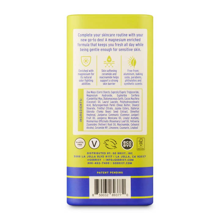 BRIXY - Wholesale Deodorant - Unisex - Magnesium Enriched Deodorant | Aluminum Free | Juniper7