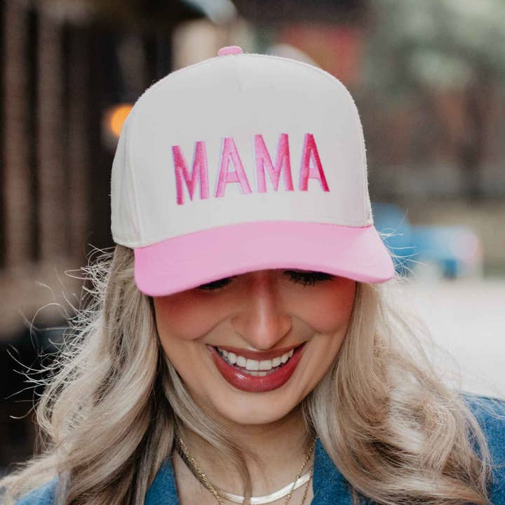 MAMA Two-Toned Vintage Hat and other Purchase Wholesale mommin trucker hat. Free Returns & Net 60 Terms on Faire trending on Faire.