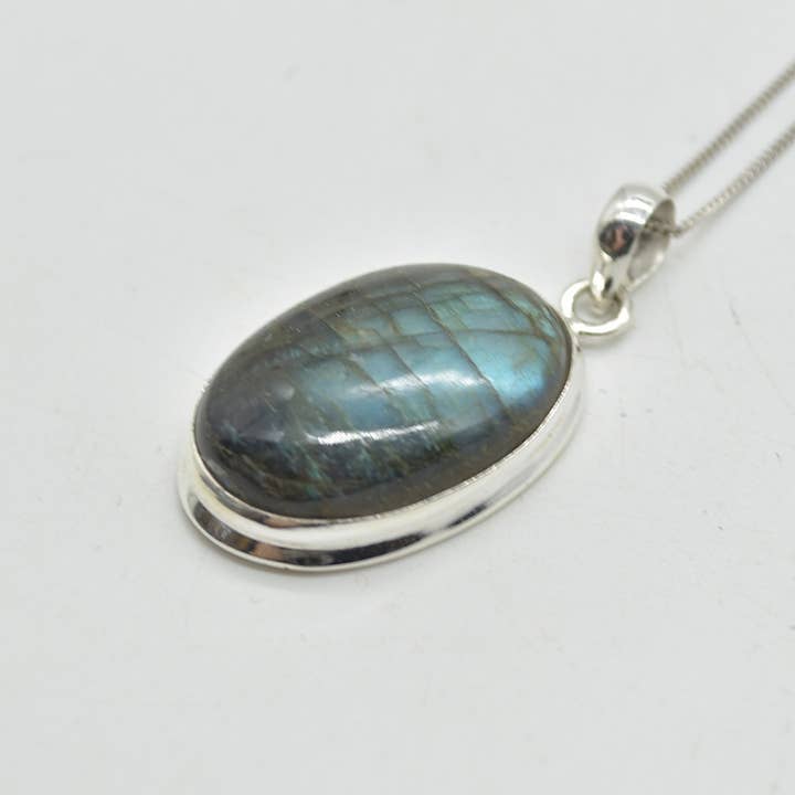 Oriental Direct Craft Supplies - Wholesale Individual Charm/Pendant - Labradorite Pendant in 925 Silver, 2cm-4.9cm, No Chain5