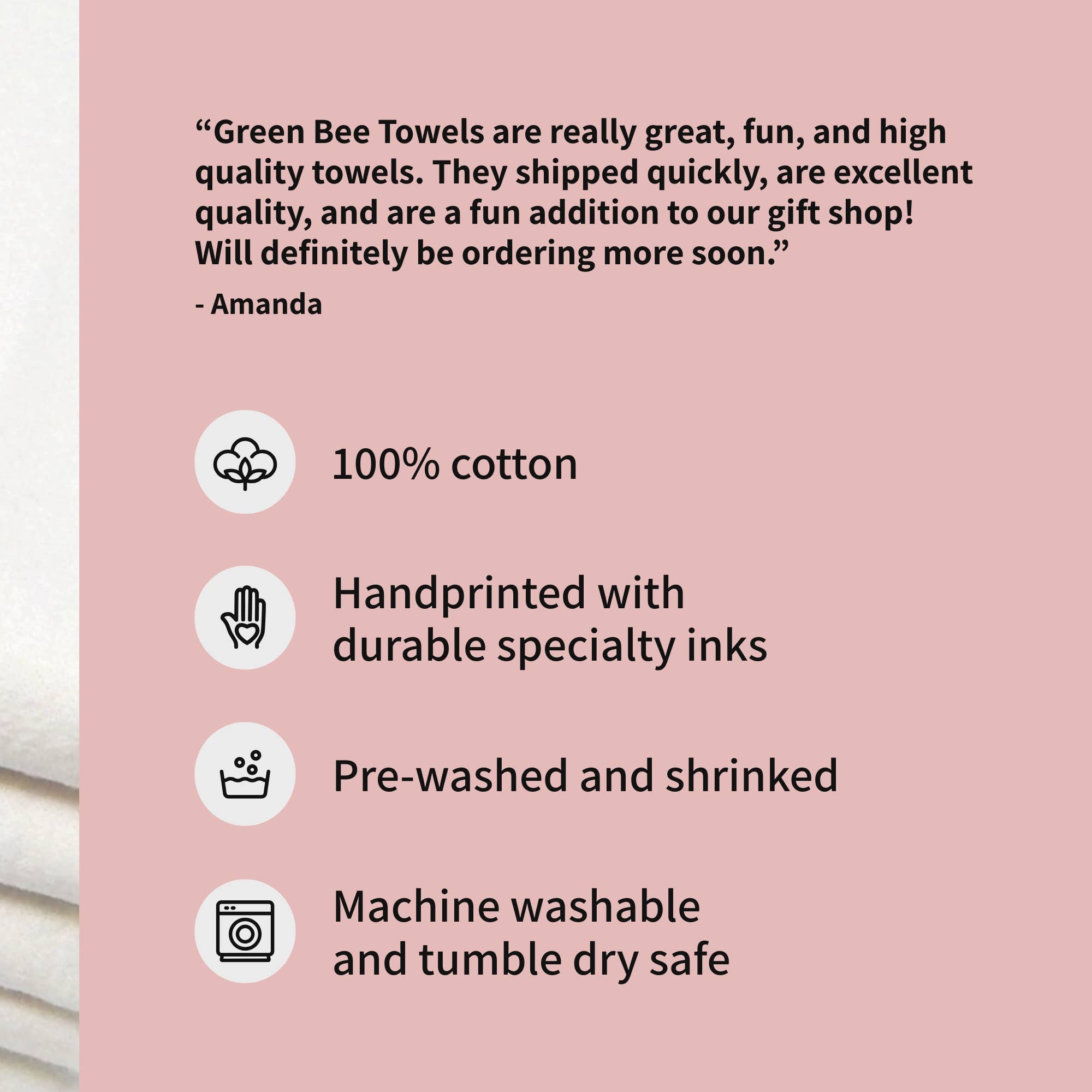 Green Bee Tea Towels - Wholesale Tea Towel - Mr & Mrs Kitchen Towel | Tea Towels | Wedding Dish Towels1
