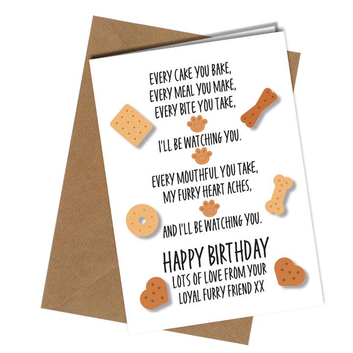 #137 Hver bid du tager sjovt fødselsdagskort Hundeforælder for engroshandel hos Close to the Bone Greeting Cards and Gifts