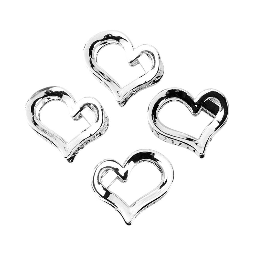 Sensibling Corp. – Großhandel Haarclip – Damen – 4 Stück - Offene Herz-Haarspangen3