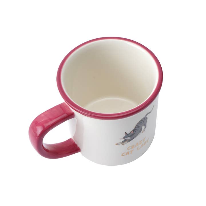 CGB Giftware – wholesale Kaffekoppar – Cool Cat 'Crazy Cat Lady' keramisk mugg i presentförpackning2