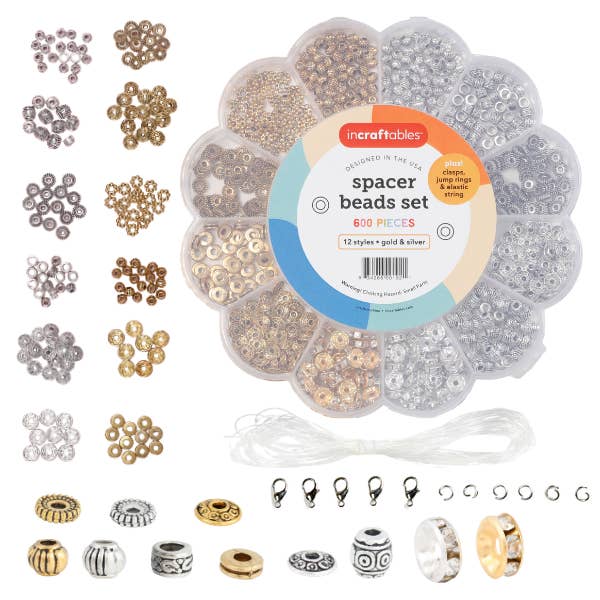 Incraftables Spacer Beads – 600pcs Gold & Silver for wholesale by Incraftables