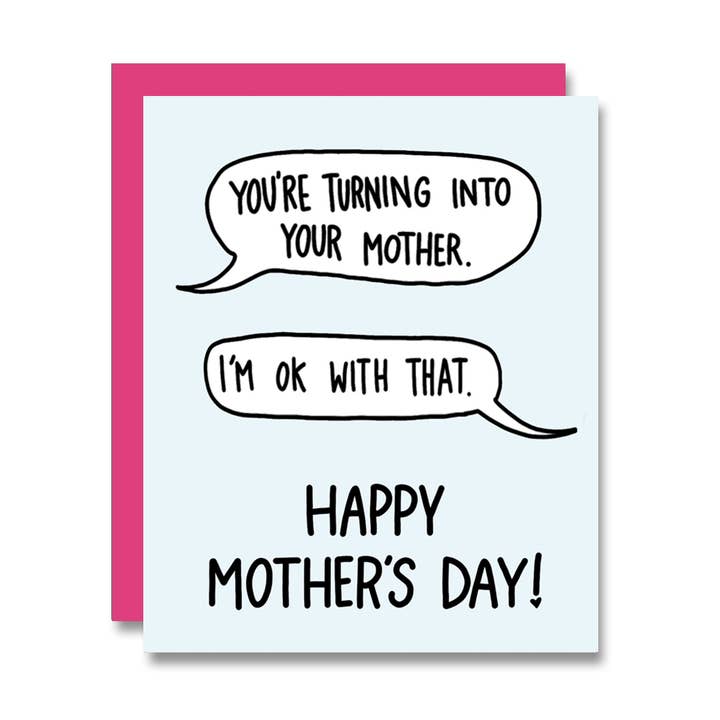 Turning into Mom, Mother's Day Card for wholesale by PapaLlama