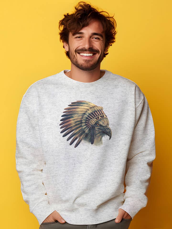 EAGLE CHIEF MEN'S CHINA GREY SWEATSHIRT for wholesale by Wooop