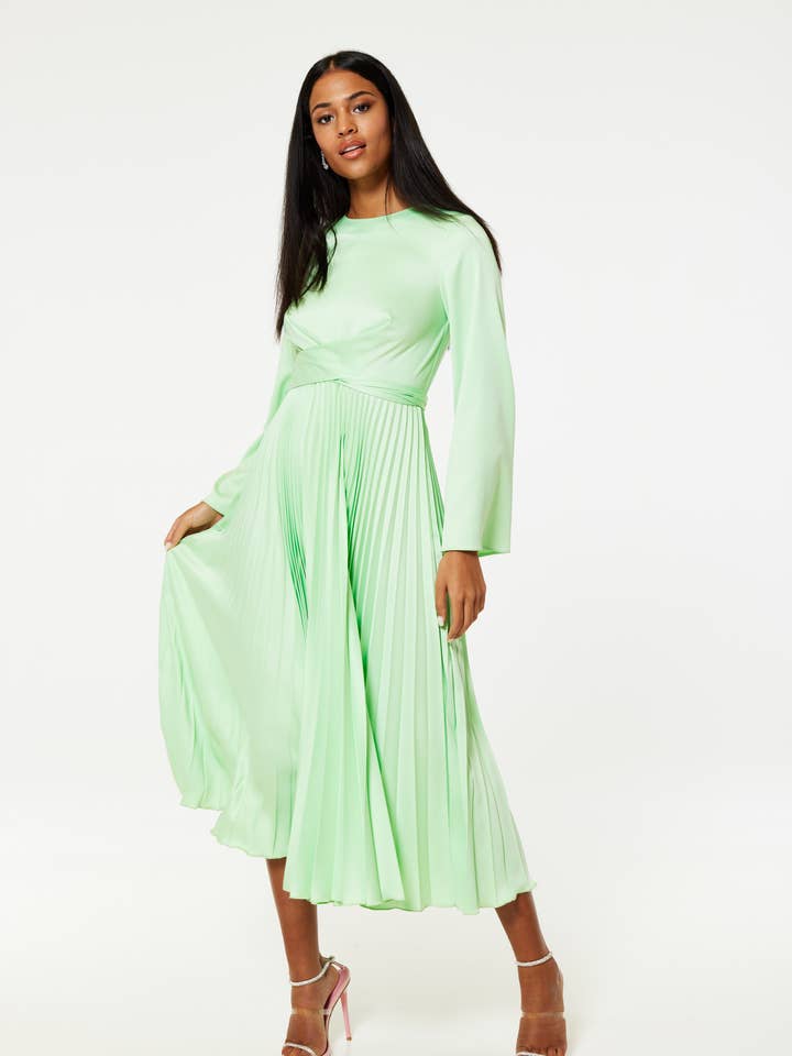 Closet London Pleated Dress D10169 for wholesale by Closet London