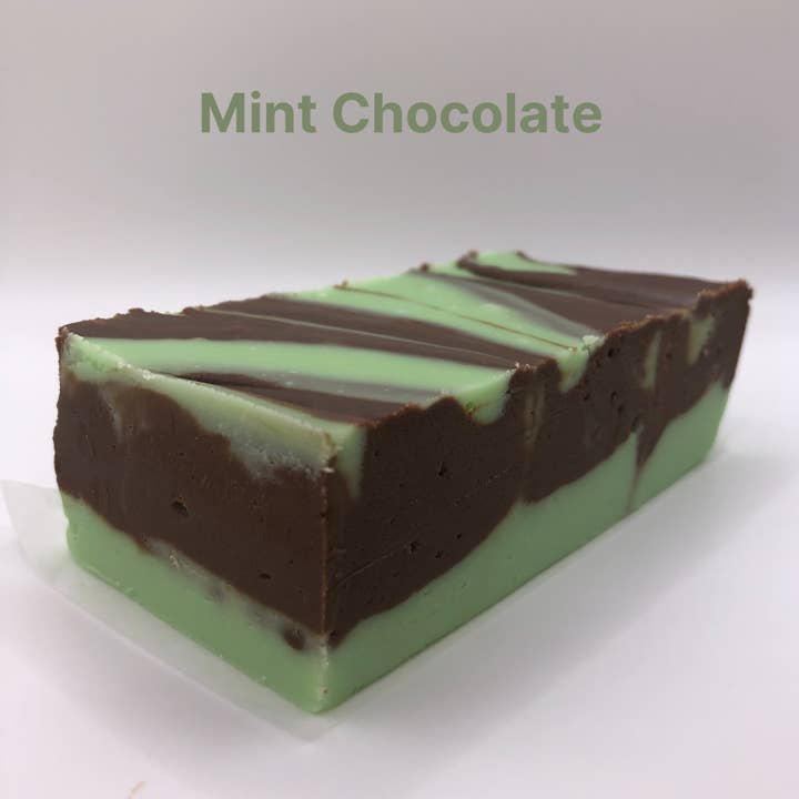 Nick's Wicked Tasty Fudge LLC - Wholesale Fudge - Mint Chocolate Fudge (1/4 lb Wrap)