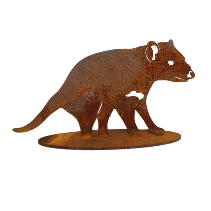 Petit tableau de jardin avec support en forme de diable de Tasmanie pour la vente par Overwrought