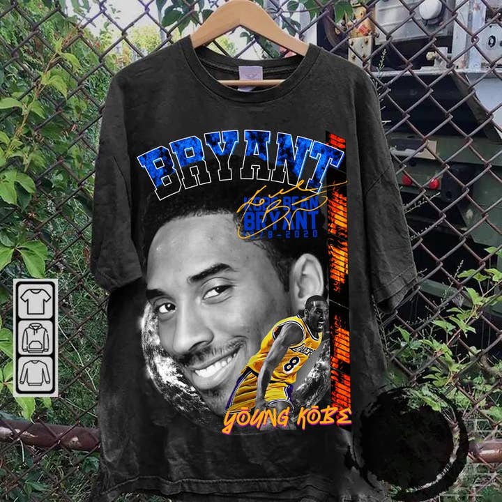SONDO DESIGN LTD - Wholesale T-Shirt (Graphic) - Unisex - Vintage Kobe Bryant Graphic Shirt, American Basketball Shirt