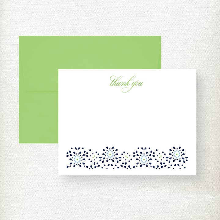 Bottom Flower Thank You Note Card for wholesale by Kramer Drive
