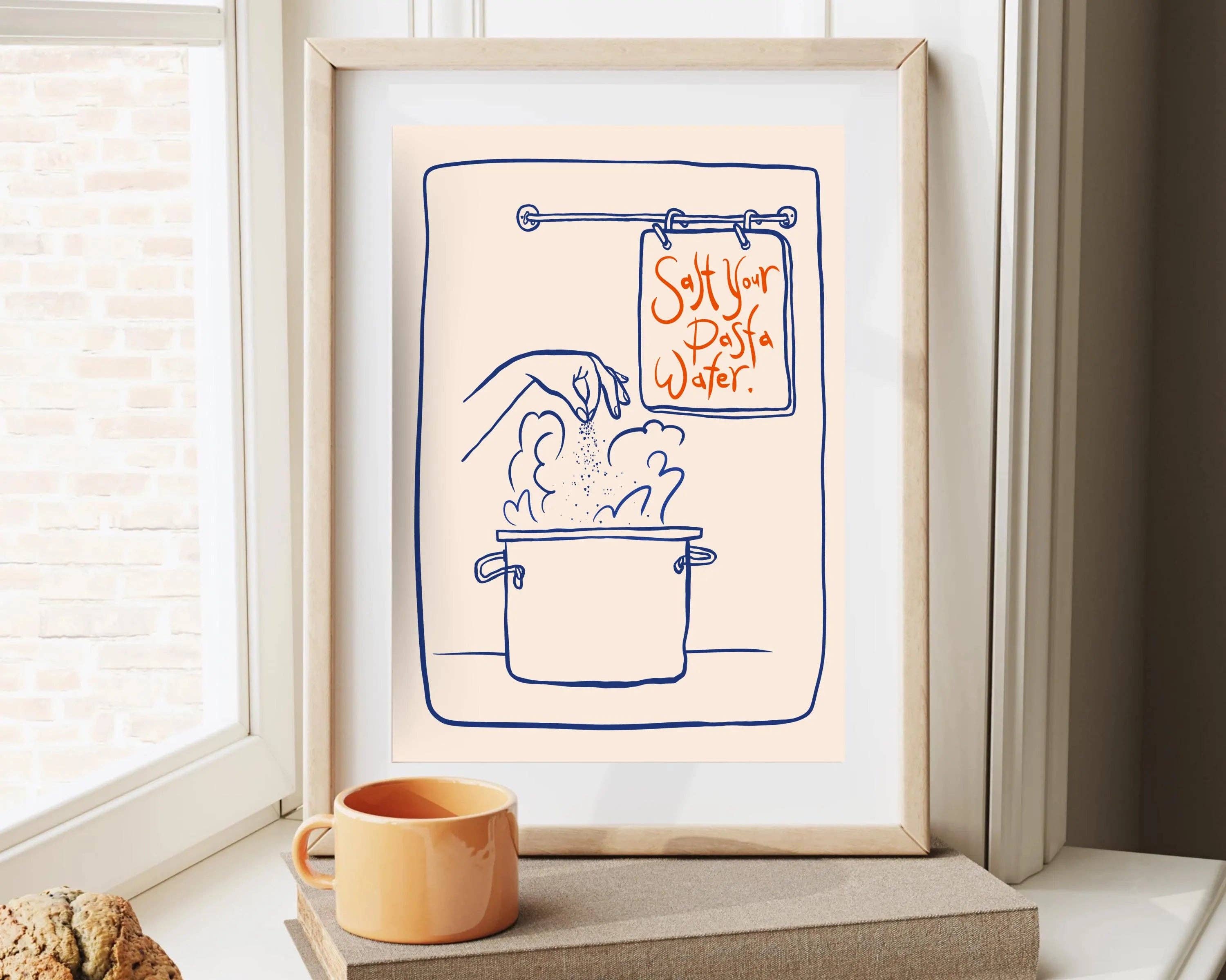 Olive Street Collective - Wholesale Art Print - Salt Your Pasta Water Print6