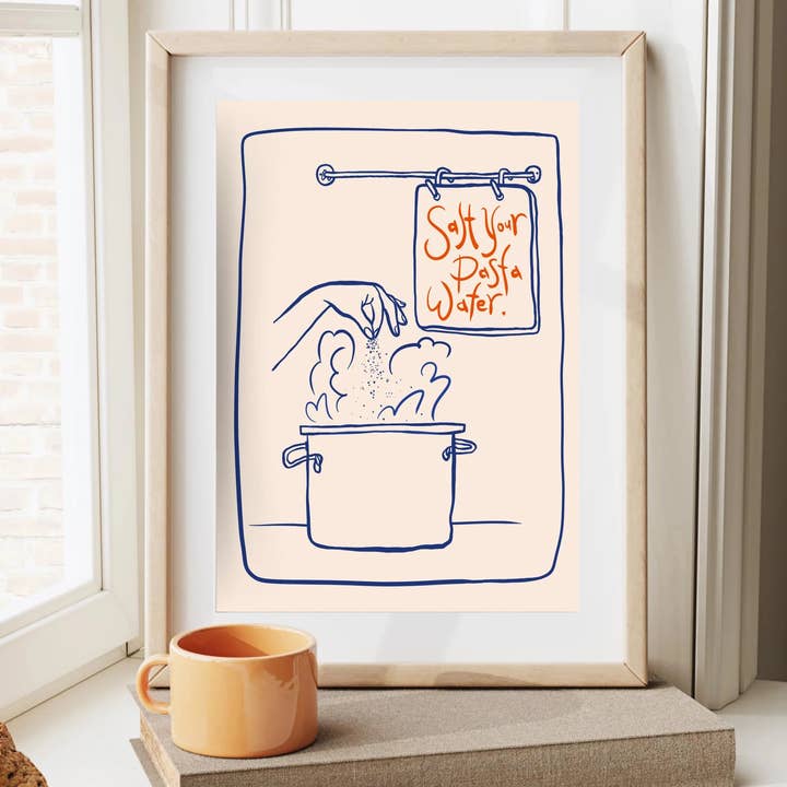 Olive Street Collective - Wholesale Art Print - Salt Your Pasta Water Print6