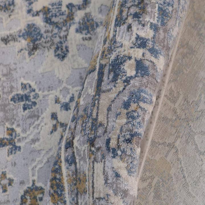 Vintage Zinnia Light Grey Blue Rug for wholesale by Arshs Fine Rugs