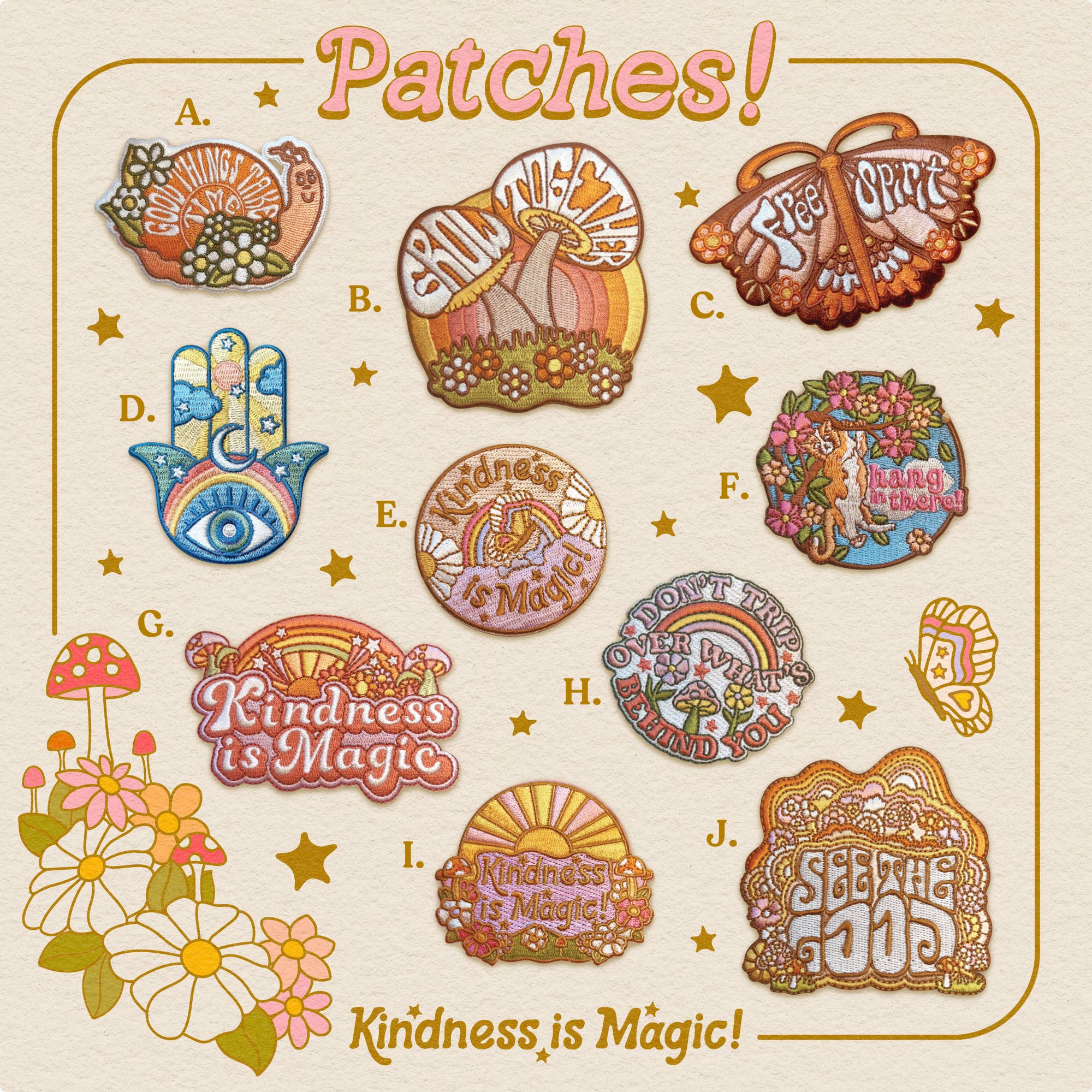Kindness is Magic - Wholesale Patch - Patches - Iron On Patches - Embroidered Patches - Kindness i12