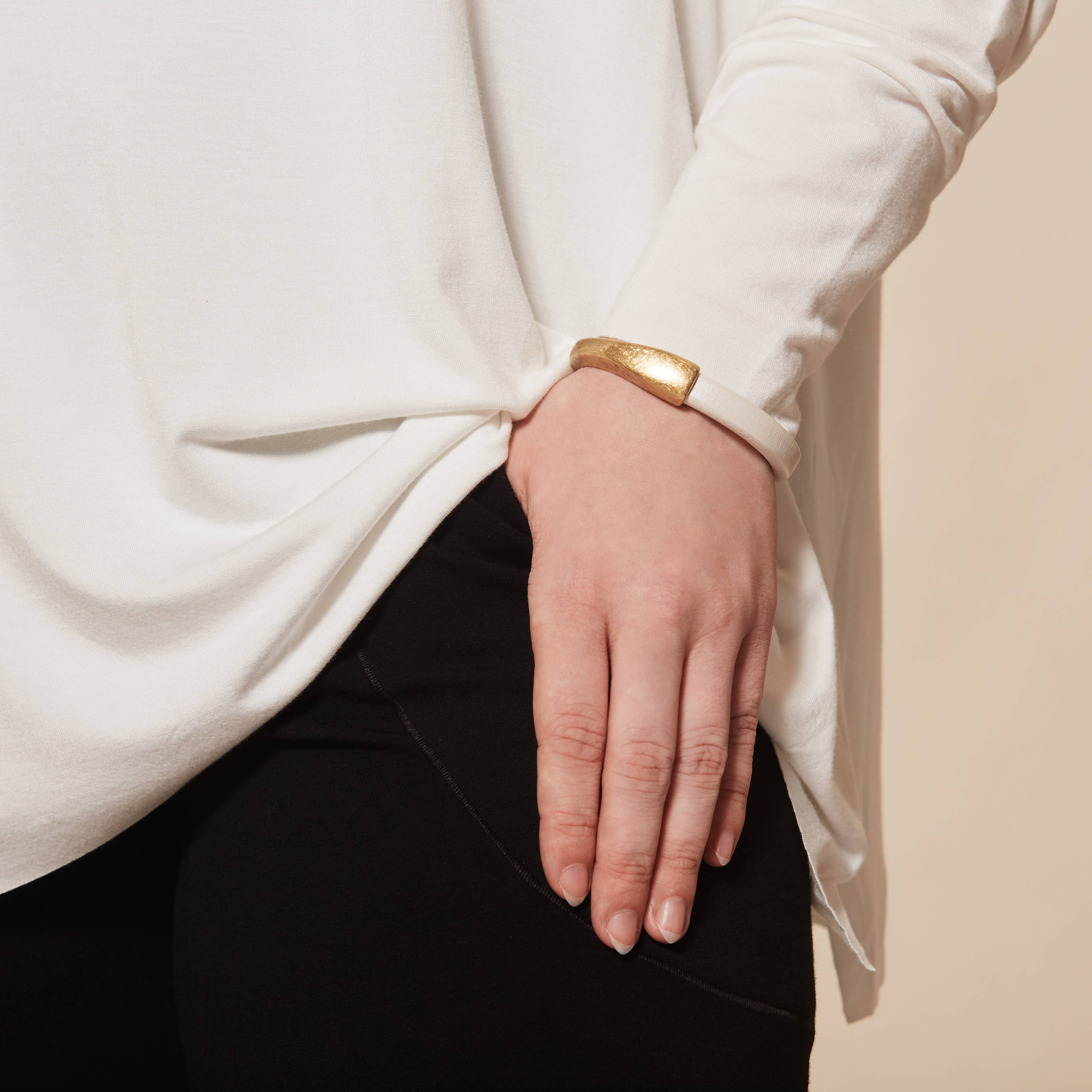 Diana Kauffman Designs - Vendita all'ingrosso Bracciale a polsino - Bracciale staccabile in pelle/Ottone anticato12