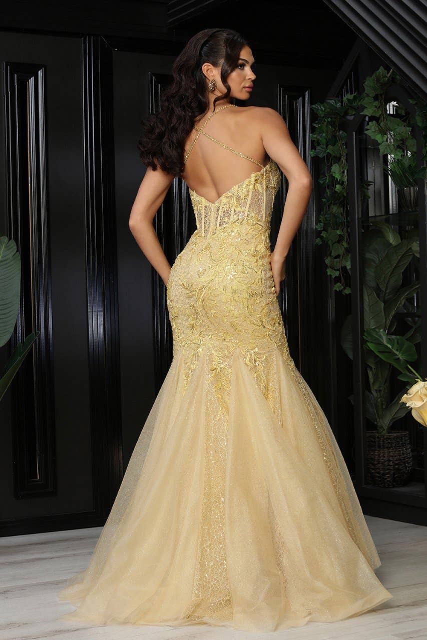 LA Merchandise - Wholesale Gown - Women's - LA8059 Corset Embroidered Prom Mermaid Evening Dress3
