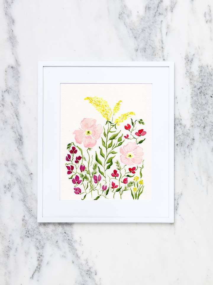 Whimsical Watercolor Garden 5 Fine Art Print for wholesale by Crissie Vitale Creative