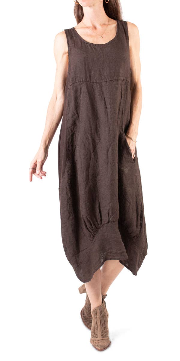 Gigi Moda - Wholesale Dress - Women's - Pure Linen Sleeveless Dress34