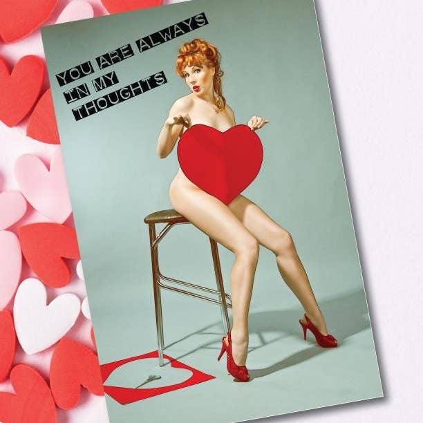 Funny Vintage Valentine's Day Card, Digital Download for wholesale by S&Y Brand Paper co.