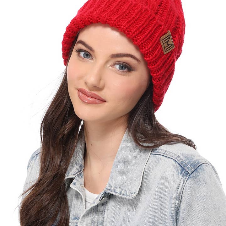 Fashion City - Wholesale Beanie - Women's - Winter Cable Knit Beanie Hat with Fleece Lining2