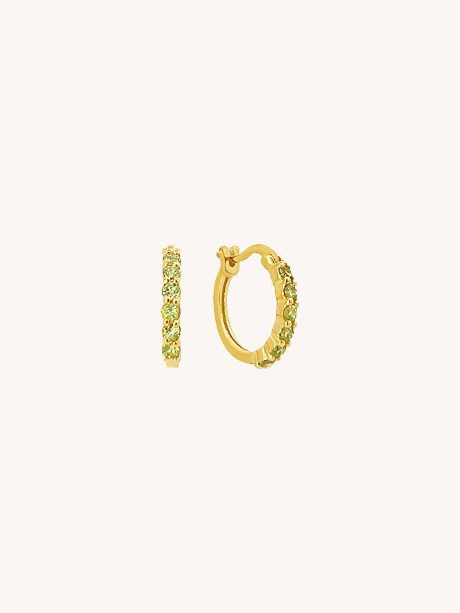 Aros Karma Hoop - Peridot para venta al por mayor de Sierra Winter Jewelry