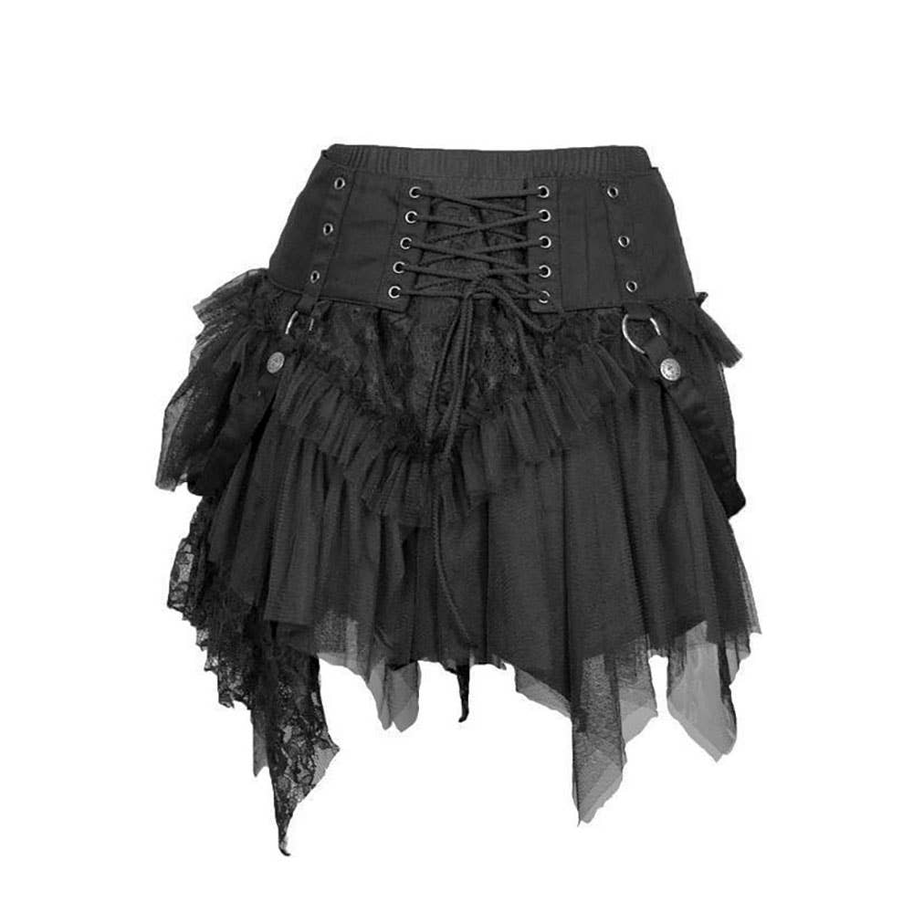 Alcatraz Gothic - Wholesale Skirt - Women's - Gothic mini skirt “Cat Skirt Black”1