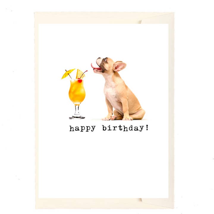 Paperlove Boutique - Wholesale Birthday Card - Happy Birthday - Cocktail Dog