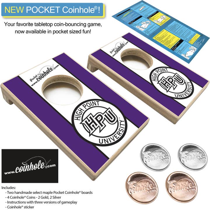 Coinhole - Wholesale Board Game - High Point University POCKET Coinhole®3