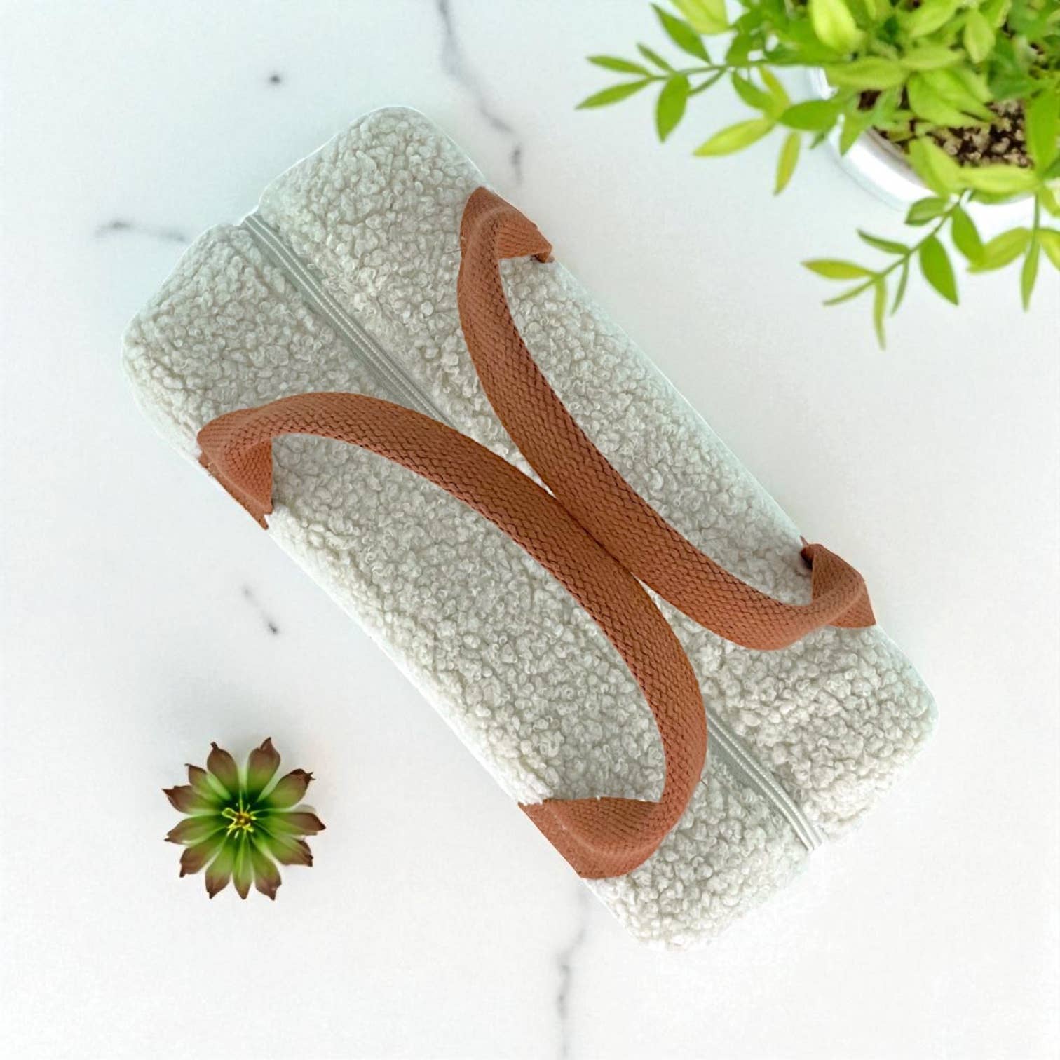 Emmanuel Création - Vente Sac/boîte repas - Sac isotherme Ice cube S, "Bouclette" écru3