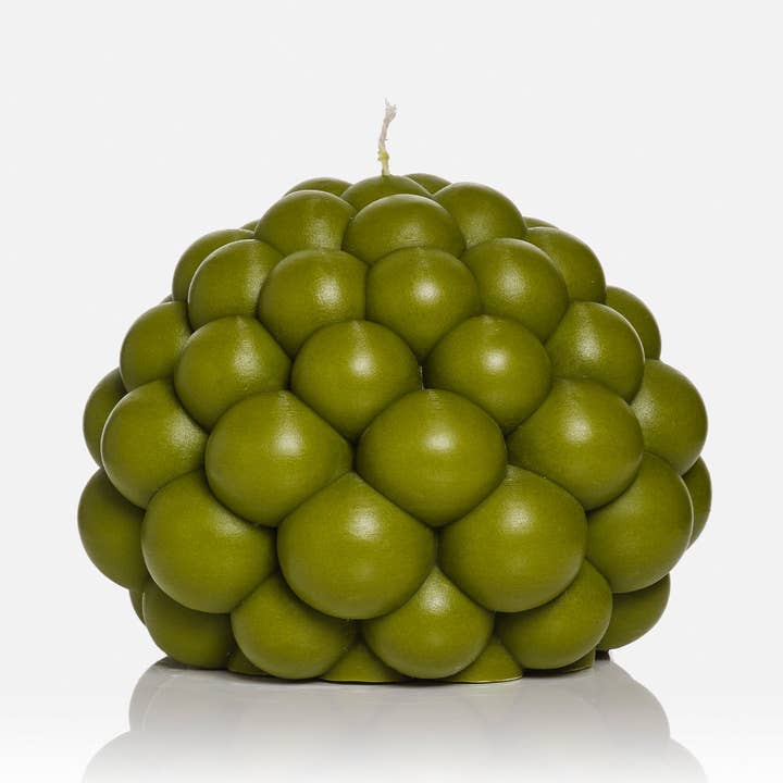 OLIVE BUBBLE BALL CANDLE for wholesale by Ancient Candle Co.