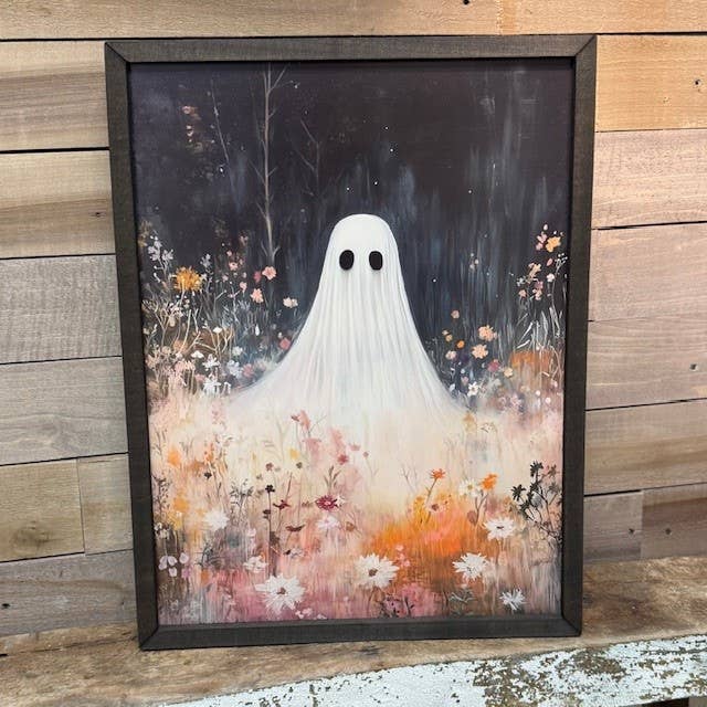 JanMichaels Art & Home - Wholesale Wall Sign - HMK208 Autumn Wildflower Ghost Box Frame