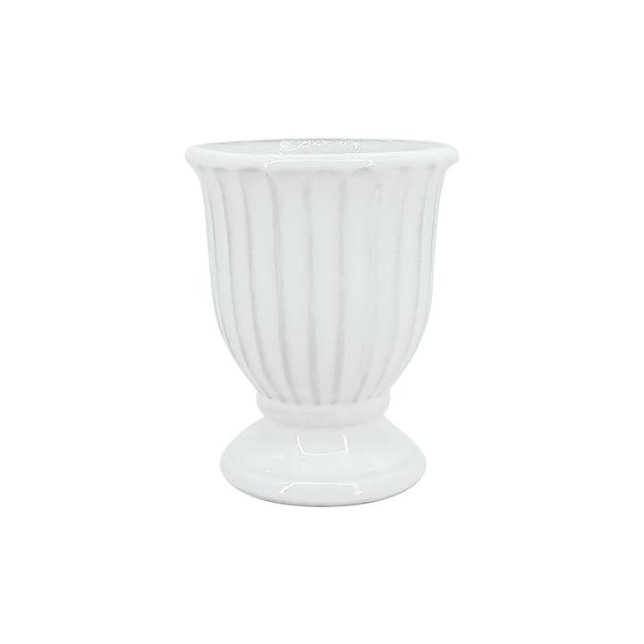 Apolline white vase D12.5 H15cm for wholesale by Opjet Paris