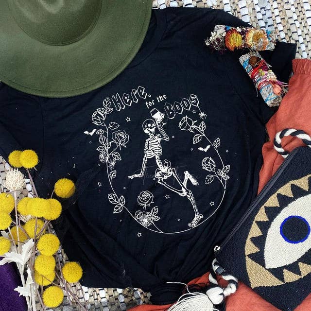 Trendy Transfers - Wholesale Sublimation Transfer - Here For The Boos WHITE Screen Print Transfer