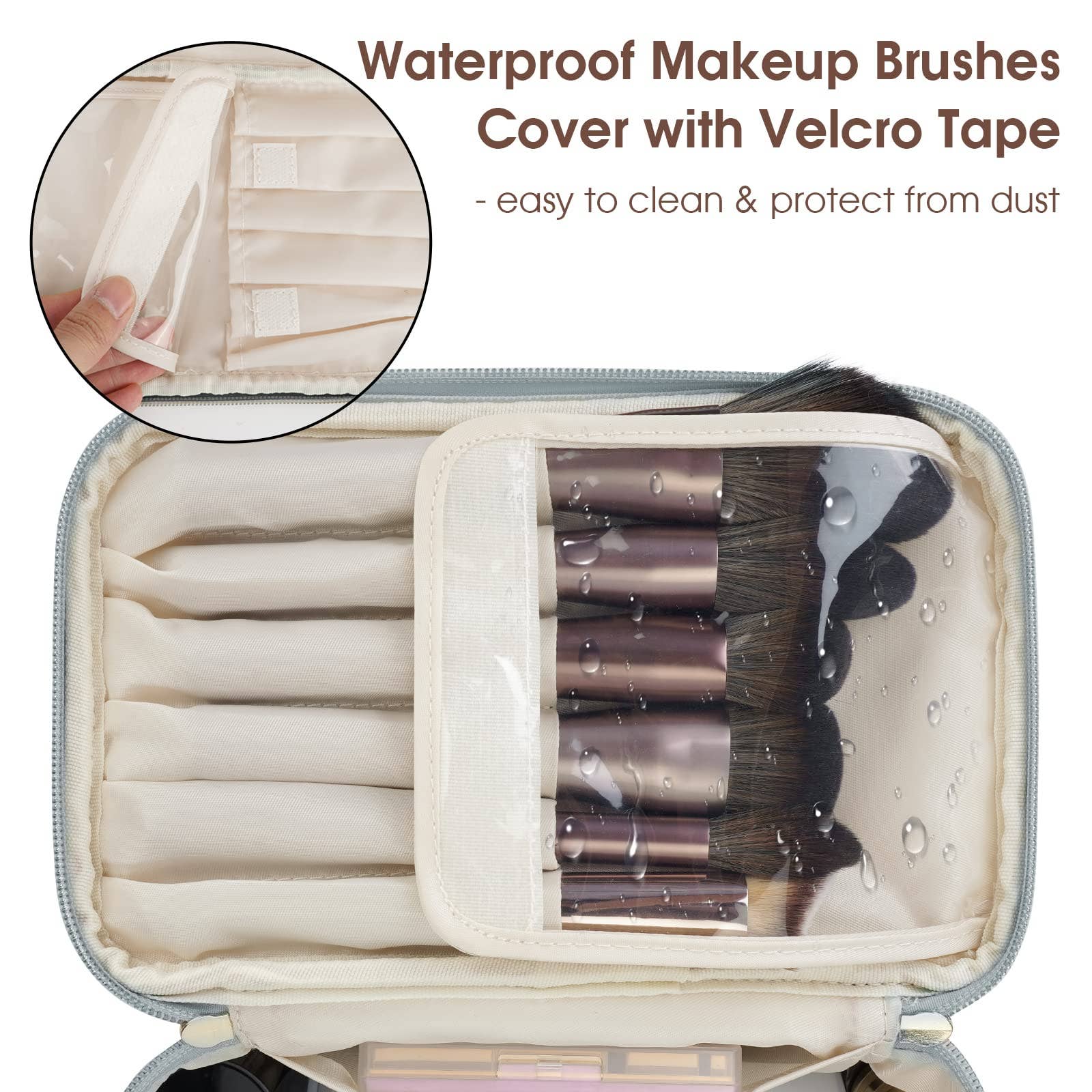 wandf - Wholesale Make-up/cosmetic bag - Vegan Leather Cosmetic Brush Bags Makeup Case 4