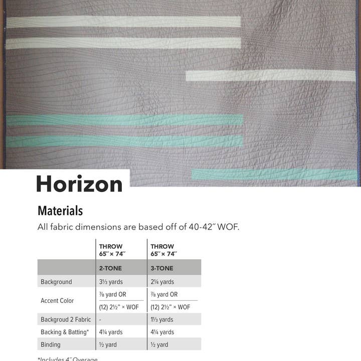 Modern Textiles - Wholesale Craft sewing kit - Horizon Quilt Paper Pattern16