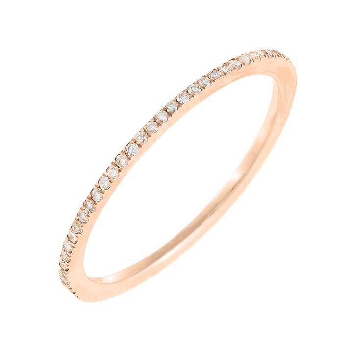 By Adina Eden - Wholesale Wedding Band/Ring - Diamond Micropavé Eternity Band 14K