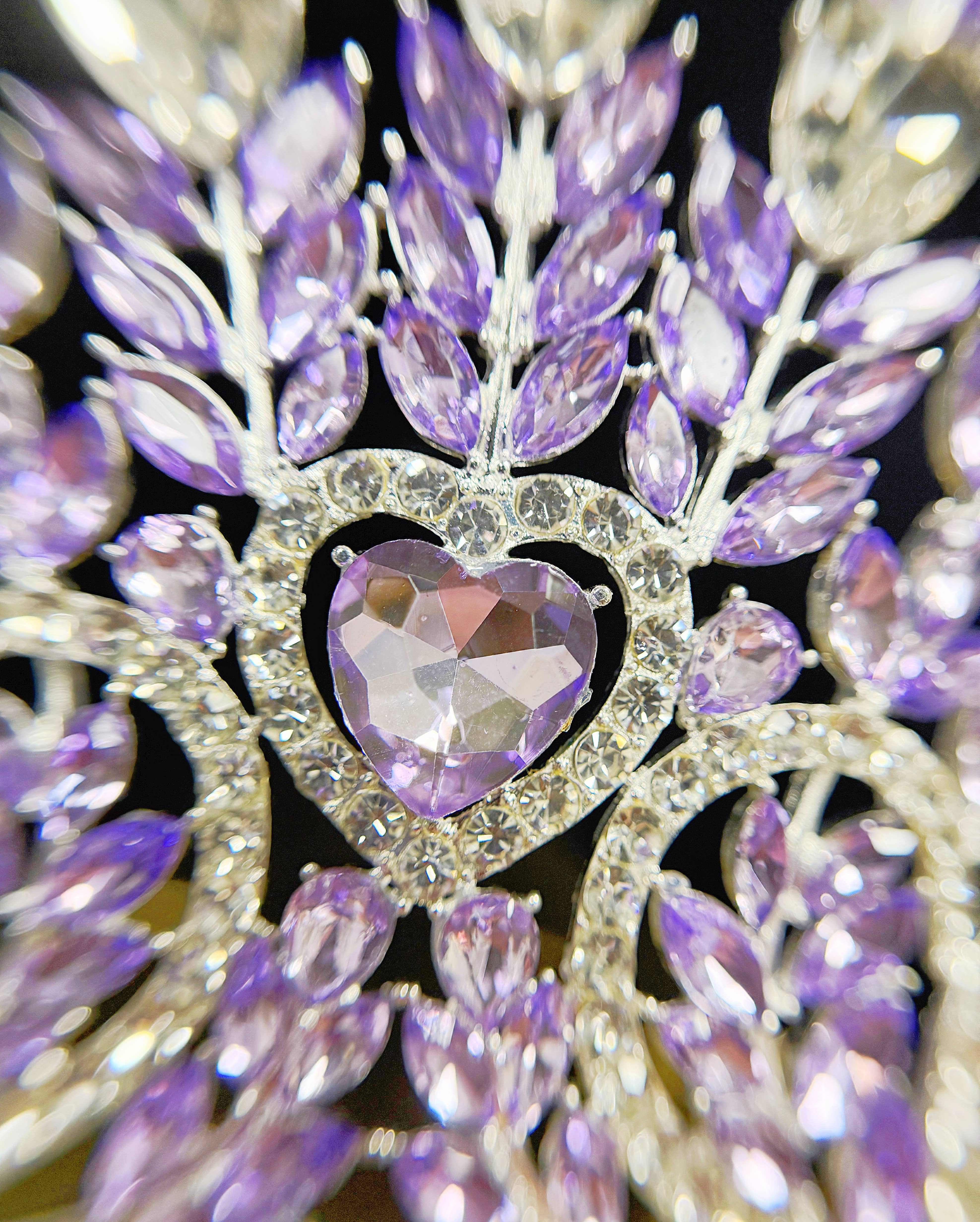 Happy Dream Gifts - Wholesale Tiara - Women's - Pageant Crown, Bridal Headpiece, Purple Crystal Silver Crown1