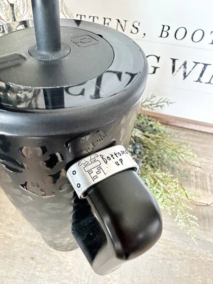 Bottoms Up Tumbler Cuff for wholesale by The Sassy Barn