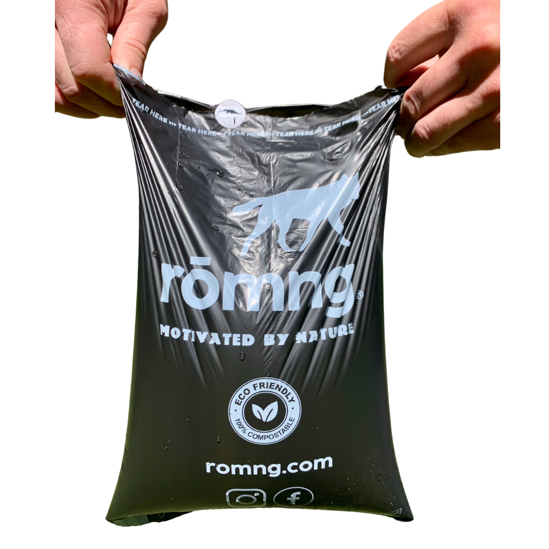 rōmng – Großhandel Kotbeutel – Pflanzliche kompostierbare Poop Bag Einzelrollen3