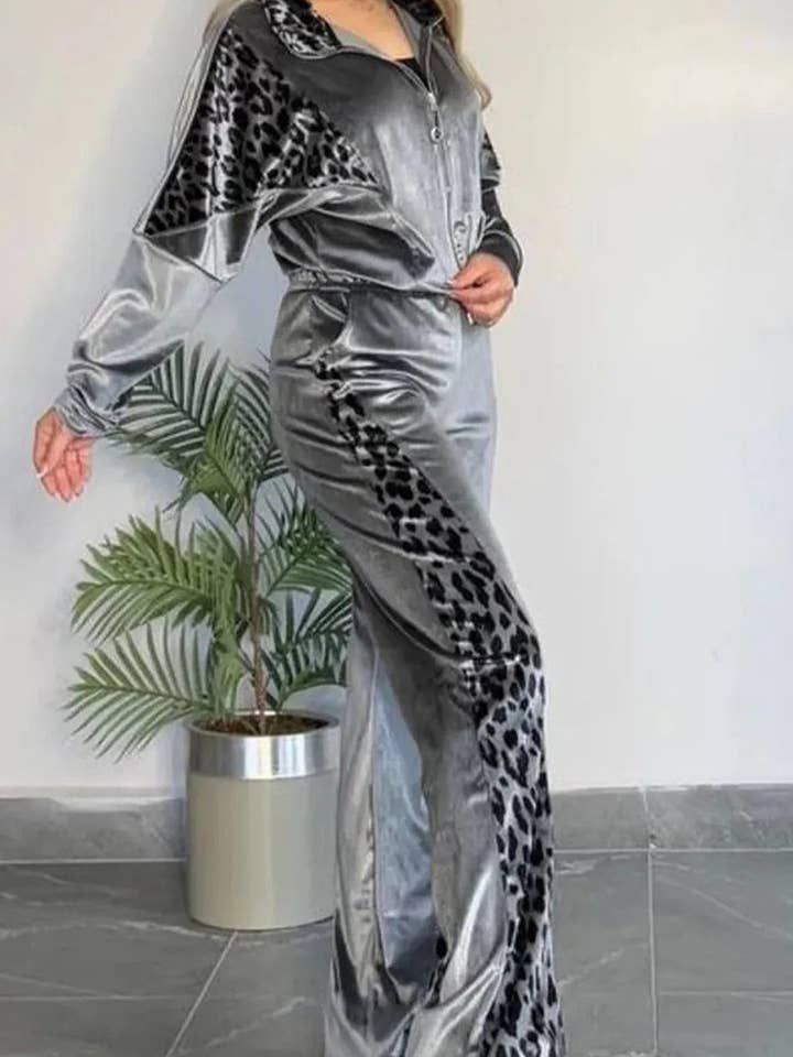 Mccolin - Wholesale Lounge Set - Women's - Leopard Print Casual Pants Set7