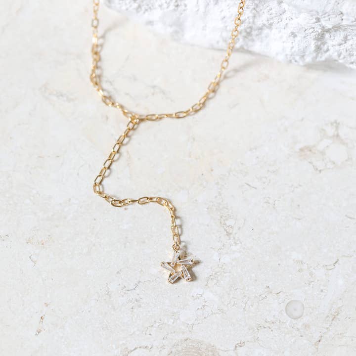 The Gilded Witch - Wholesale Y-Neck/Lariat Necklace - Witch's Star Lariat: Crystal Pentagram Necklace Modern Witch3