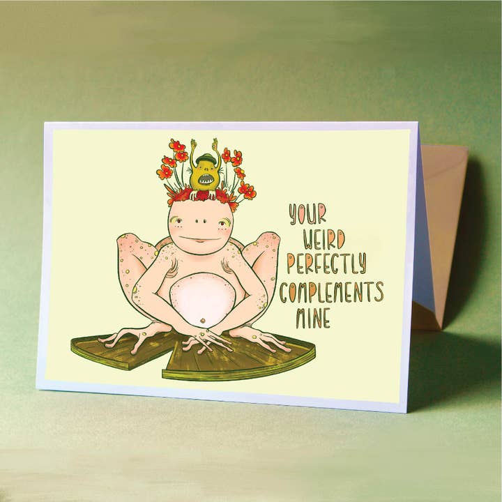 Perfectly Weird Greeting Card for wholesale by Micael Nunez