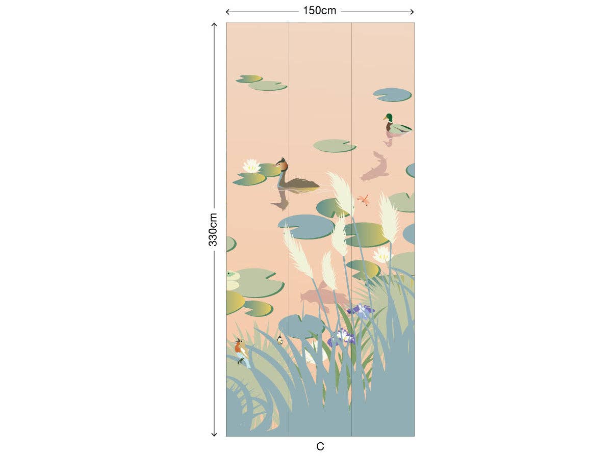 Little Cabari - Wholesale Wallpaper - Pink ETANG standard panoramic decor2