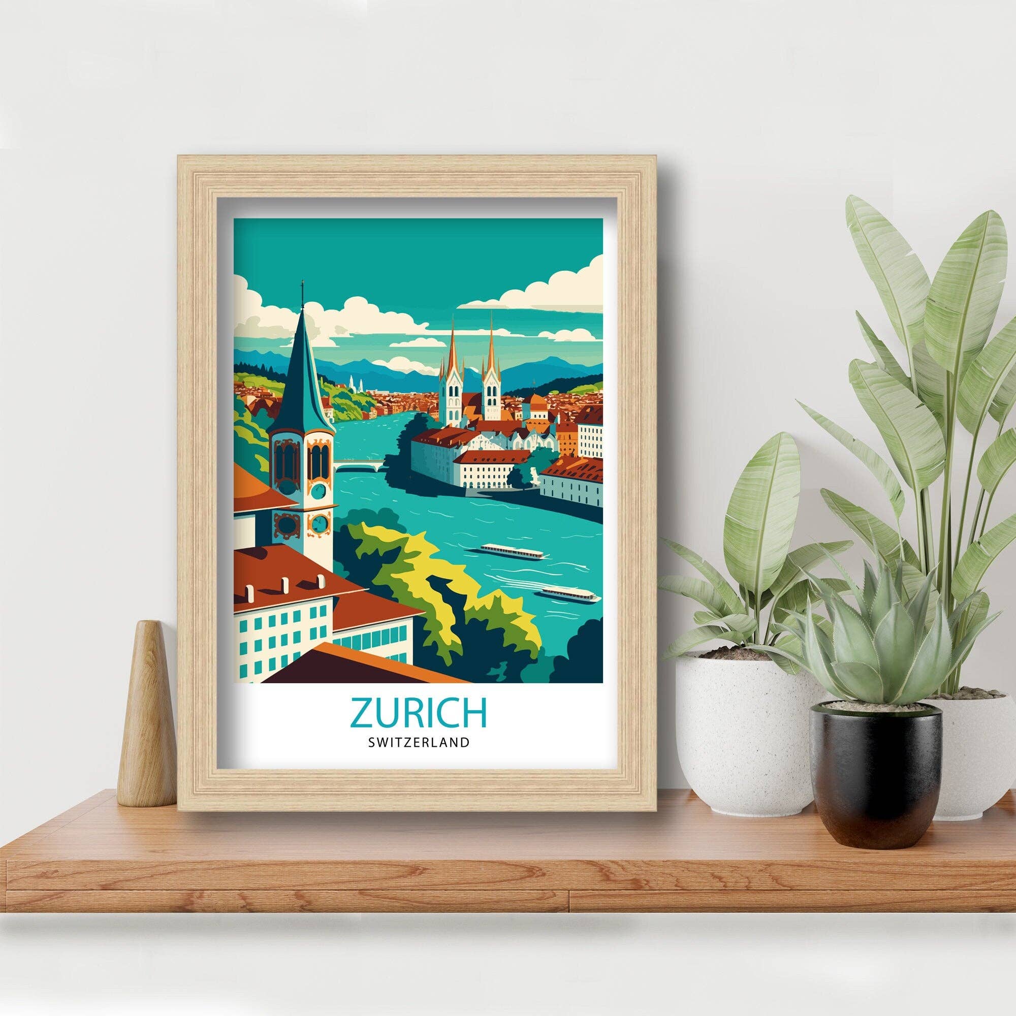 InkNPrintz – wholesale Poster – Zurich Switzerland Travel Poster Zurich3