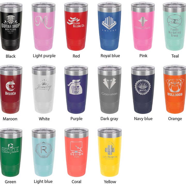 CarveBright - Wholesale Insulated Mug/Tumbler - Lake Dunmore Map Tumbler Travel Mug Insulated Laser Engraved Coffee Cup Vermont 20 oz
