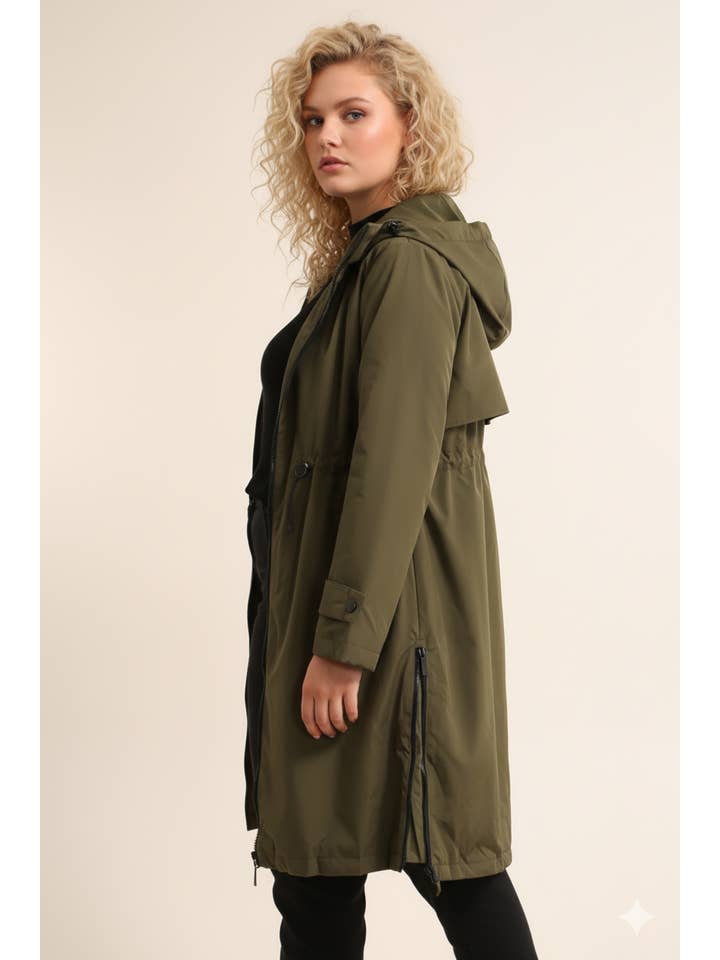Attrait Paris - Wholesale Raincoat - Women's - Long and elegant raincoat - Plus sizes